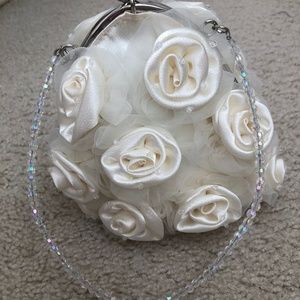 Wedding floral beaded purse